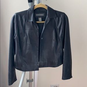 Banana Republic edgy black leather jacket XS/S